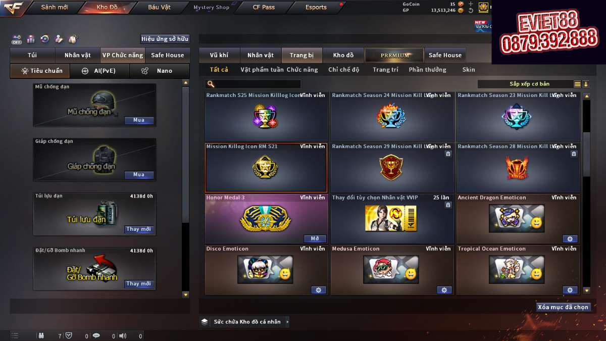 shop acc cf uy tin gia re